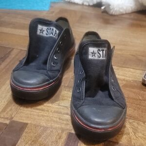 Kids Black Star Sneakers